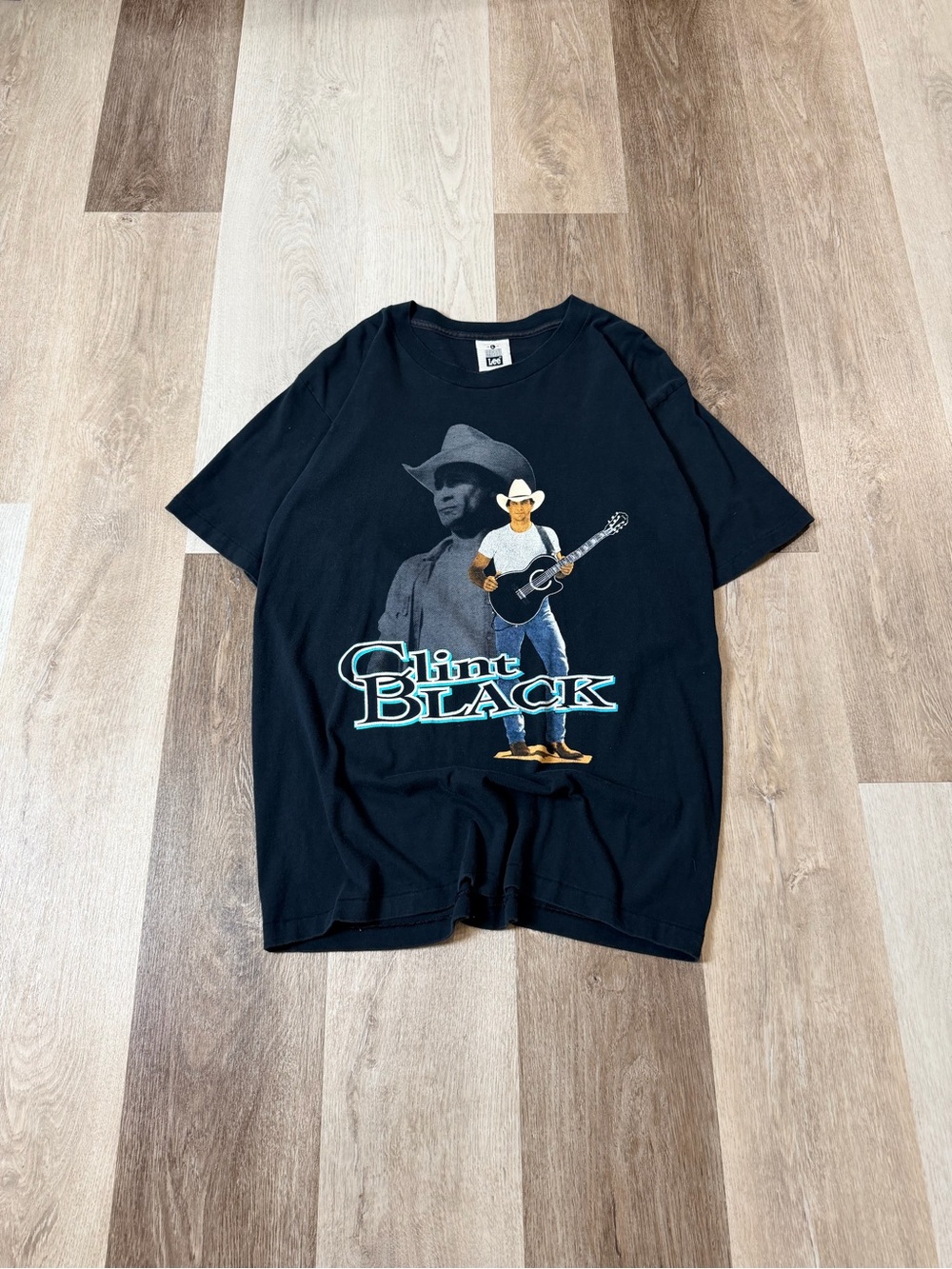 Vintage 90s Clint Black Lee Black Short Sleeve Country Graphic Tee